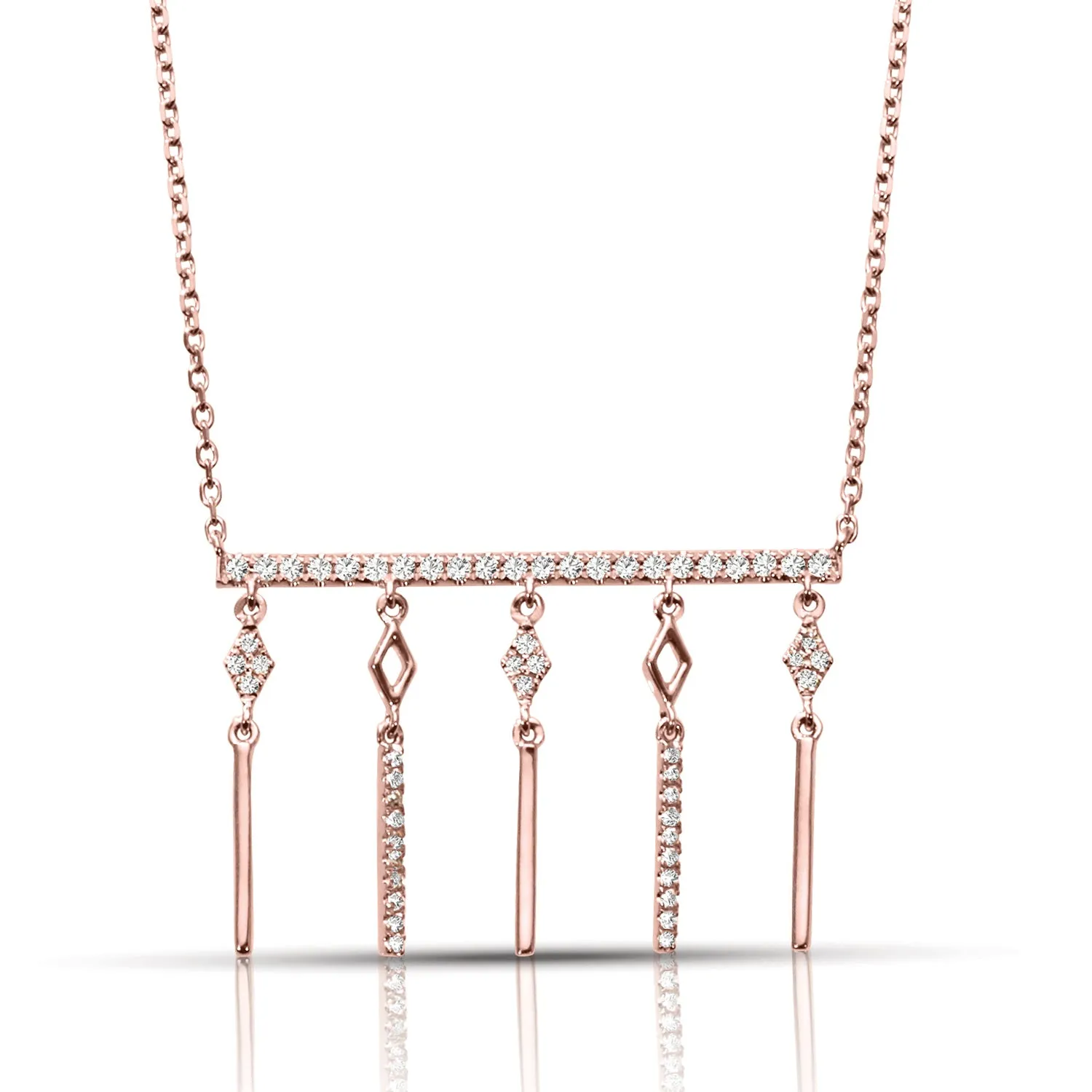 0.25 ctw Diamond Fashion Bar Necklace Pendant