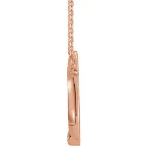 .03 CT Natural Diamond Shiva Trishula 18" Necklace 87407