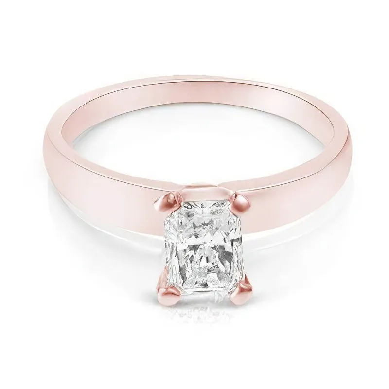 0.35-1.50 CT Radiant Cut Diamonds - Solitaire Ring