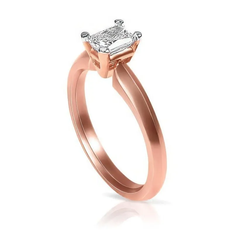 0.35-1.50 CT Radiant Cut Diamonds - Solitaire Ring