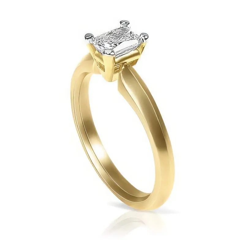 0.35-1.50 CT Radiant Cut Diamonds - Solitaire Ring
