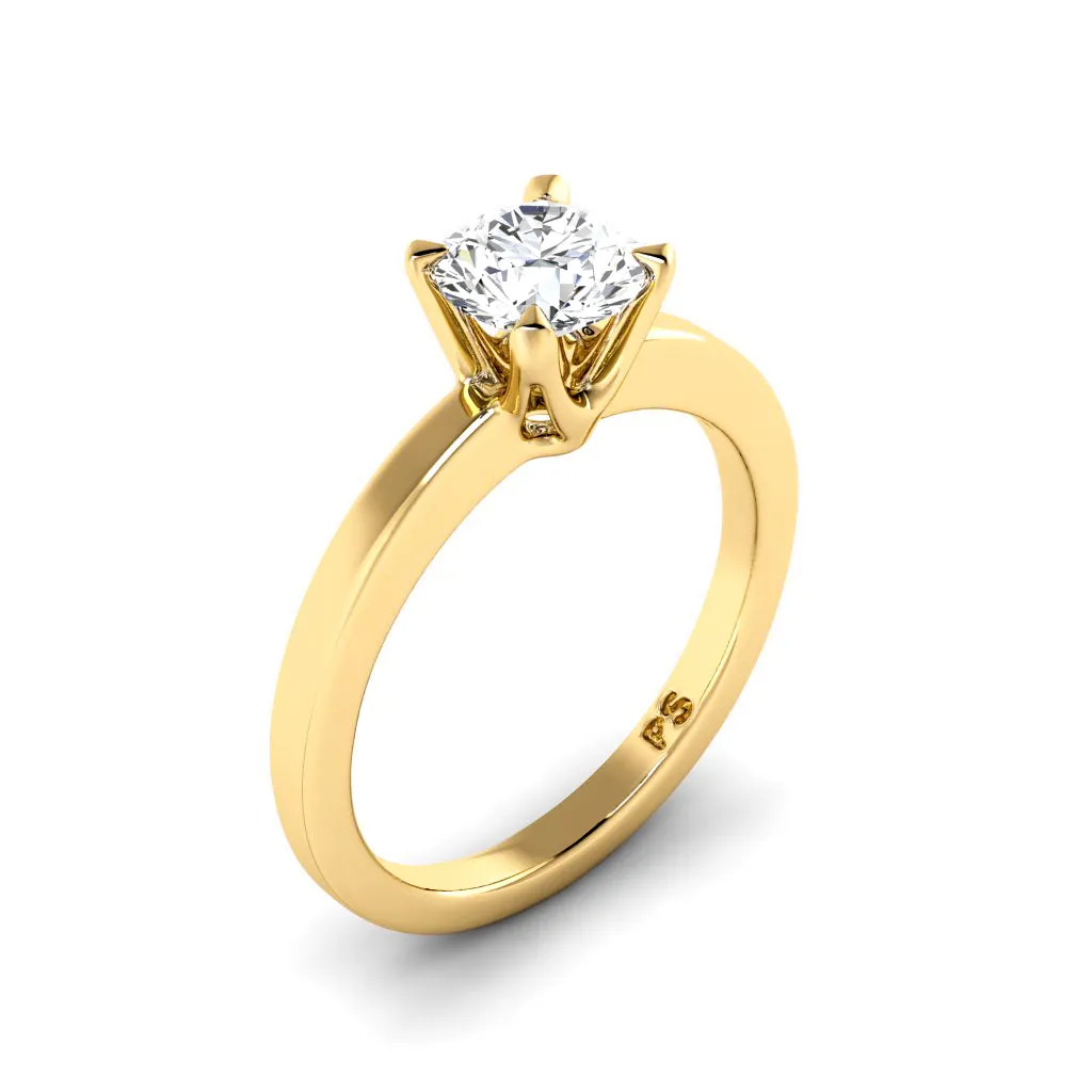 0.35-1.50 CT Round Cut Diamonds - Solitaire Ring