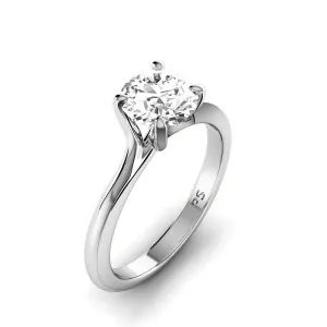 0.35-1.50 CT Round Cut Diamonds - Solitaire Ring
