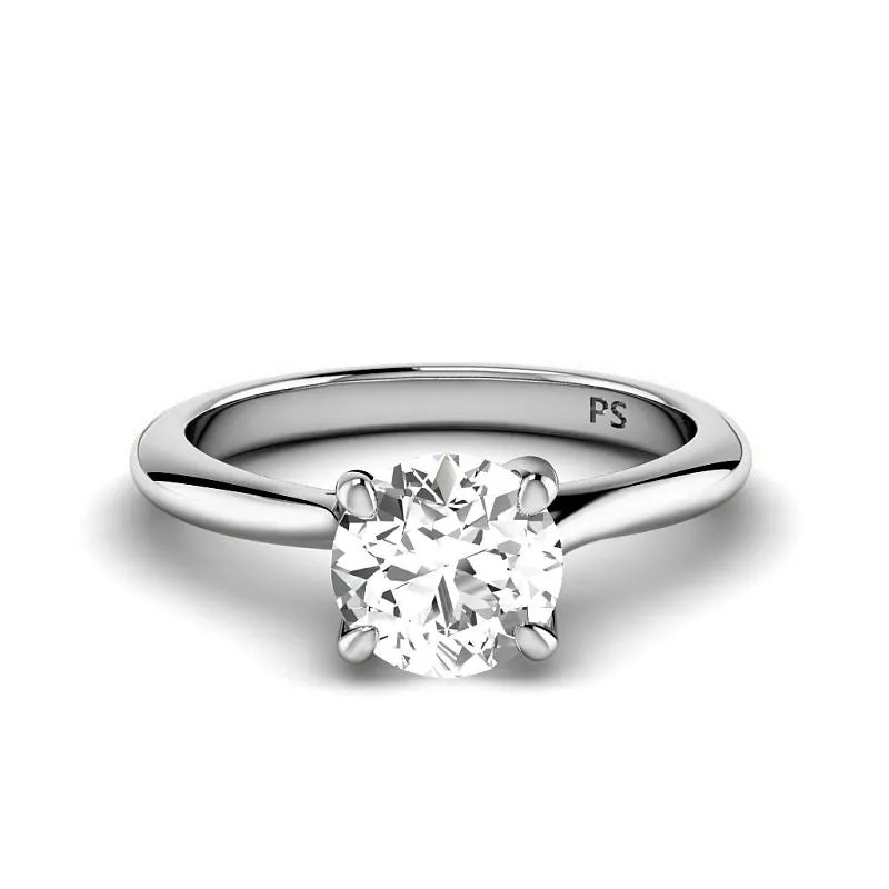 0.35-1.50 CT Round Cut Diamonds - Solitaire Ring