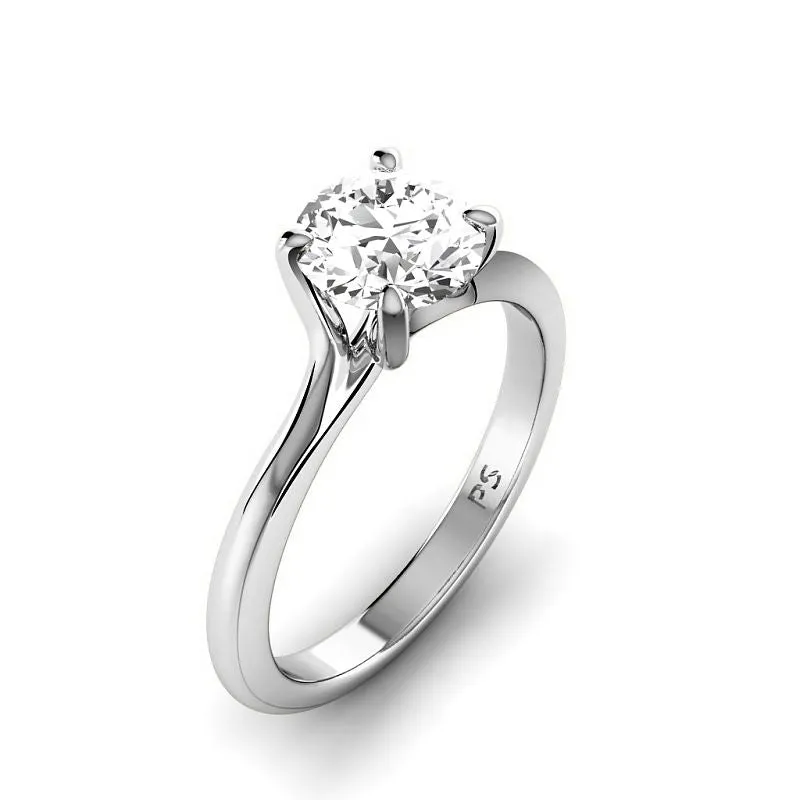 0.35-1.50 CT Round Cut Diamonds - Solitaire Ring