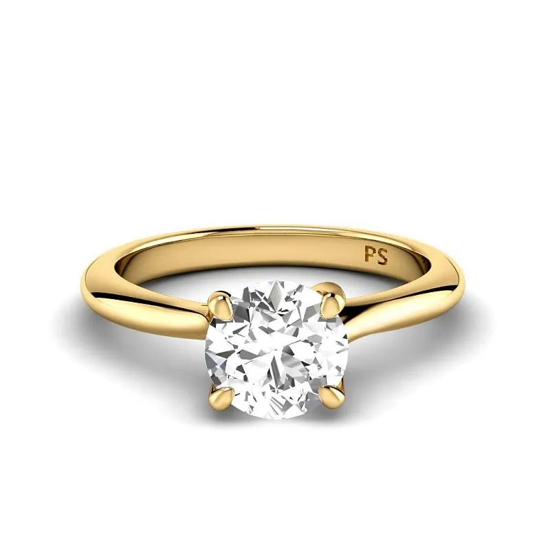 0.35-1.50 CT Round Cut Diamonds - Solitaire Ring
