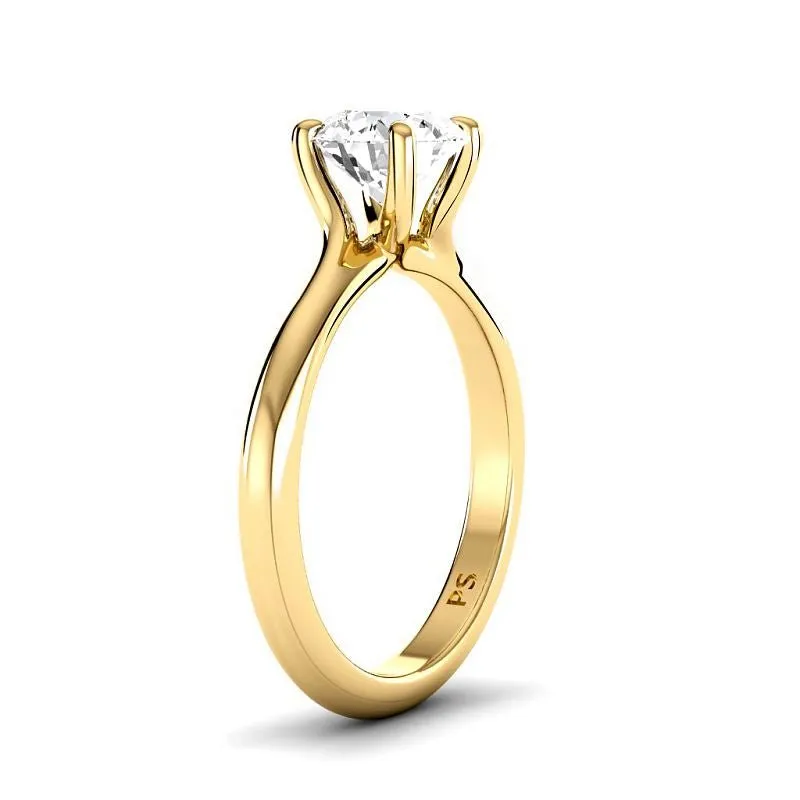 0.35-1.50 CT Round Cut Diamonds - Solitaire Ring