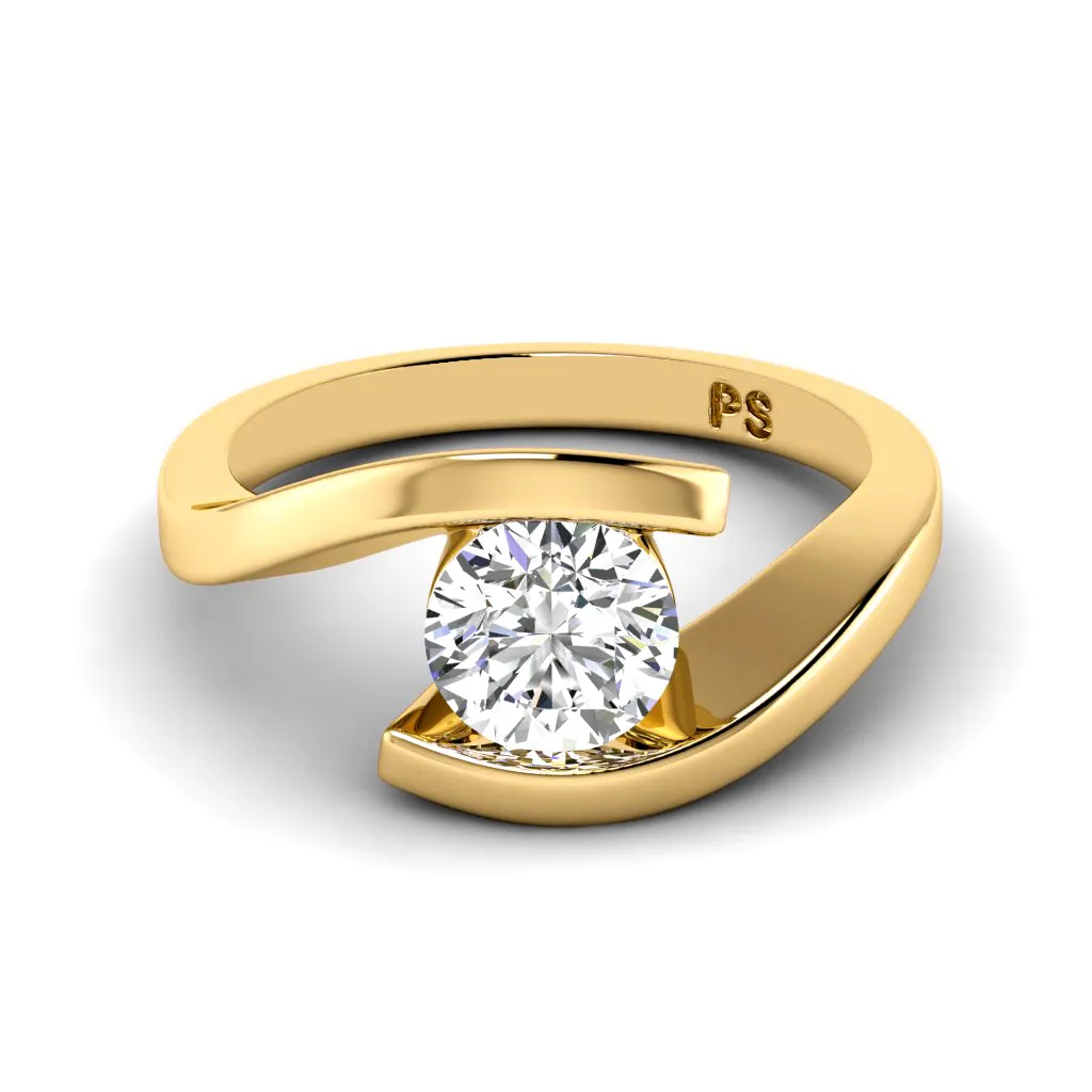 0.35-1.50 CT Round Cut Diamonds - Solitaire Ring