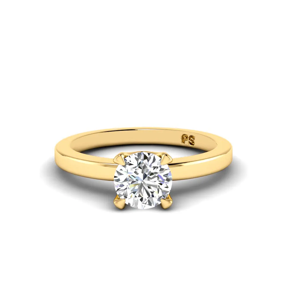0.35-1.50 CT Round Cut Diamonds - Solitaire Ring
