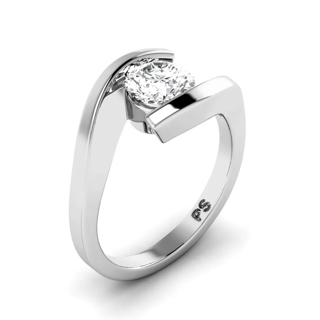 0.35-1.50 CT Round Cut Diamonds - Solitaire Ring