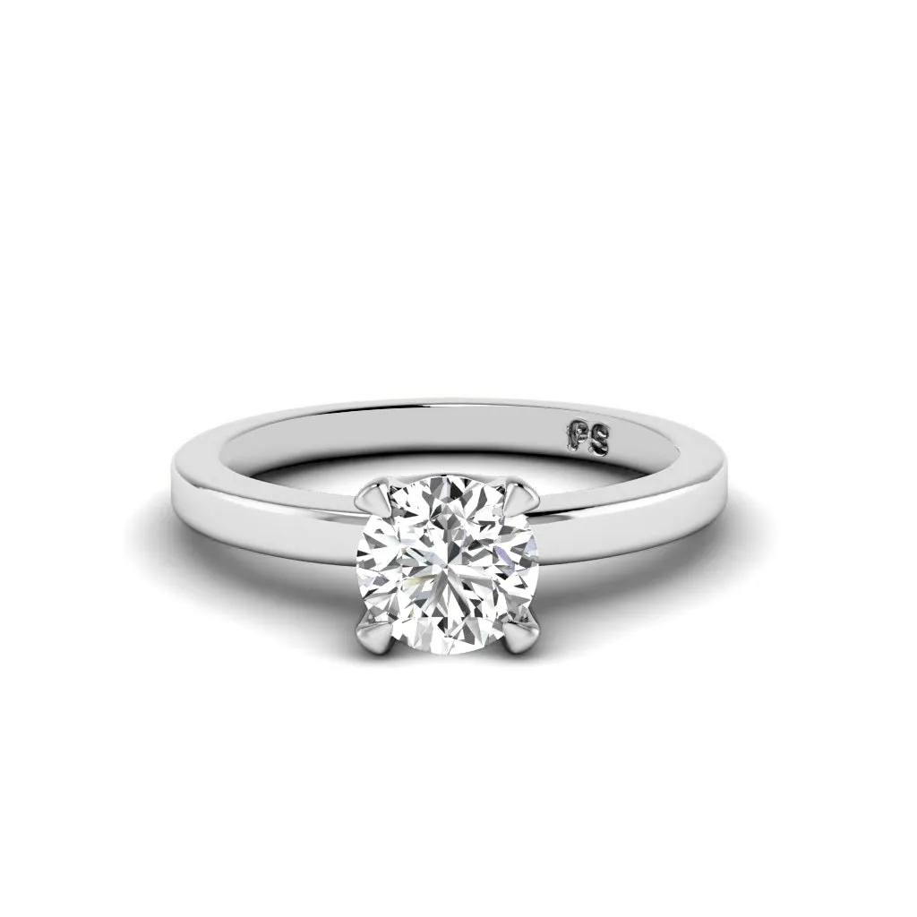 0.35-1.50 CT Round Cut Diamonds - Solitaire Ring