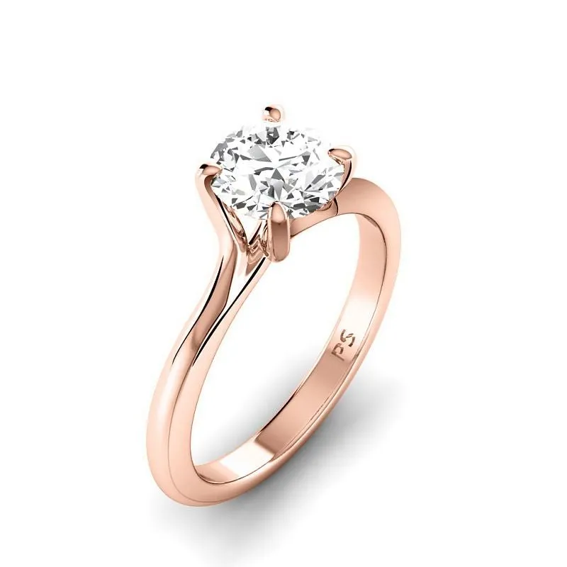 0.35-1.50 CT Round Cut Diamonds - Solitaire Ring
