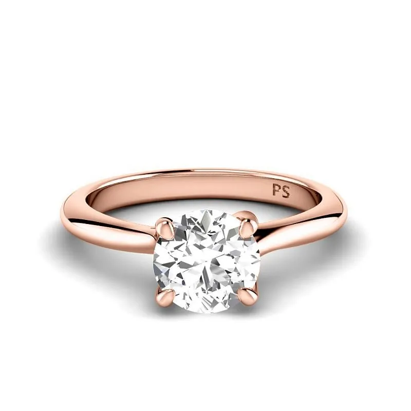 0.35-1.50 CT Round Cut Diamonds - Solitaire Ring