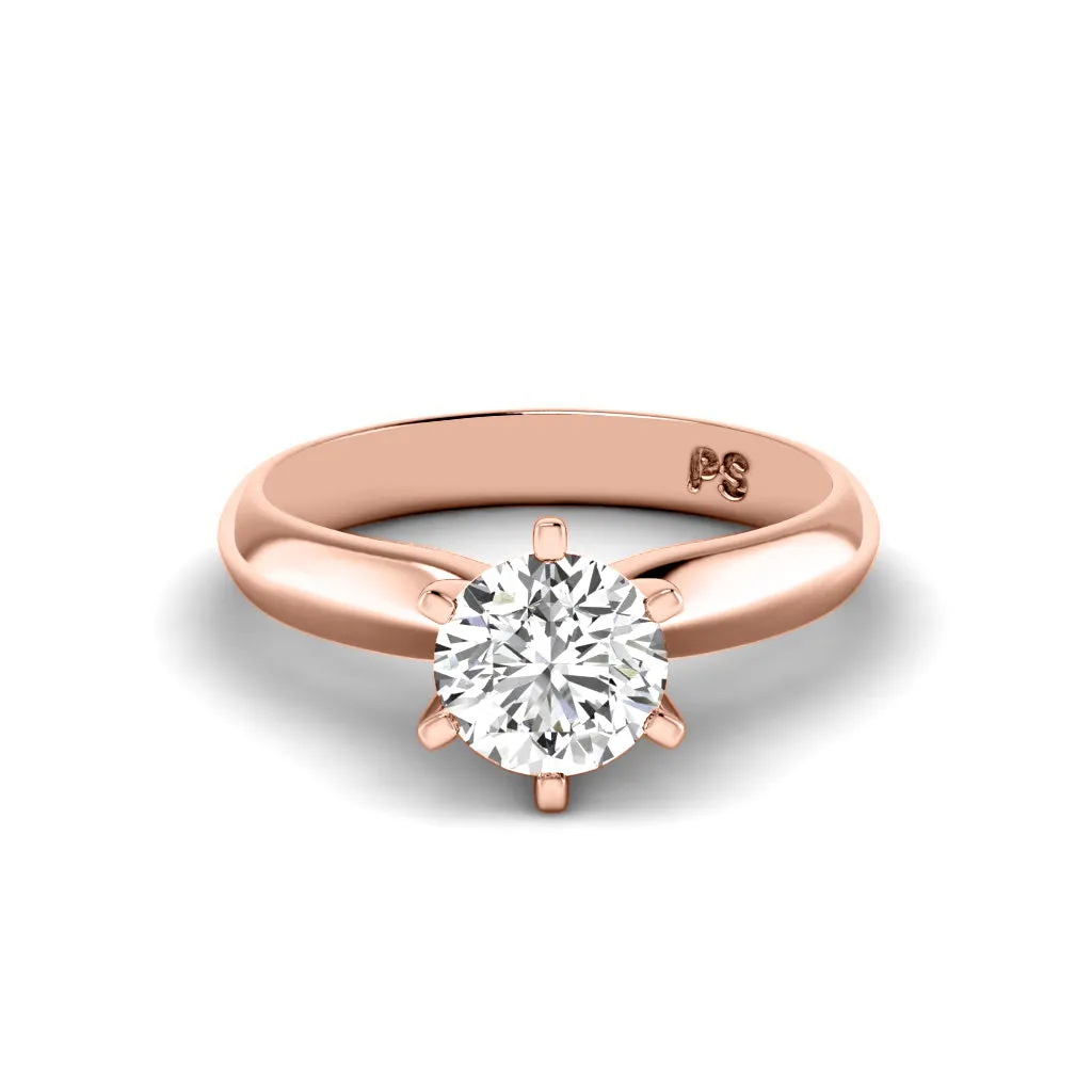 0.35-1.50 CT Round Cut Diamonds - Solitaire Ring