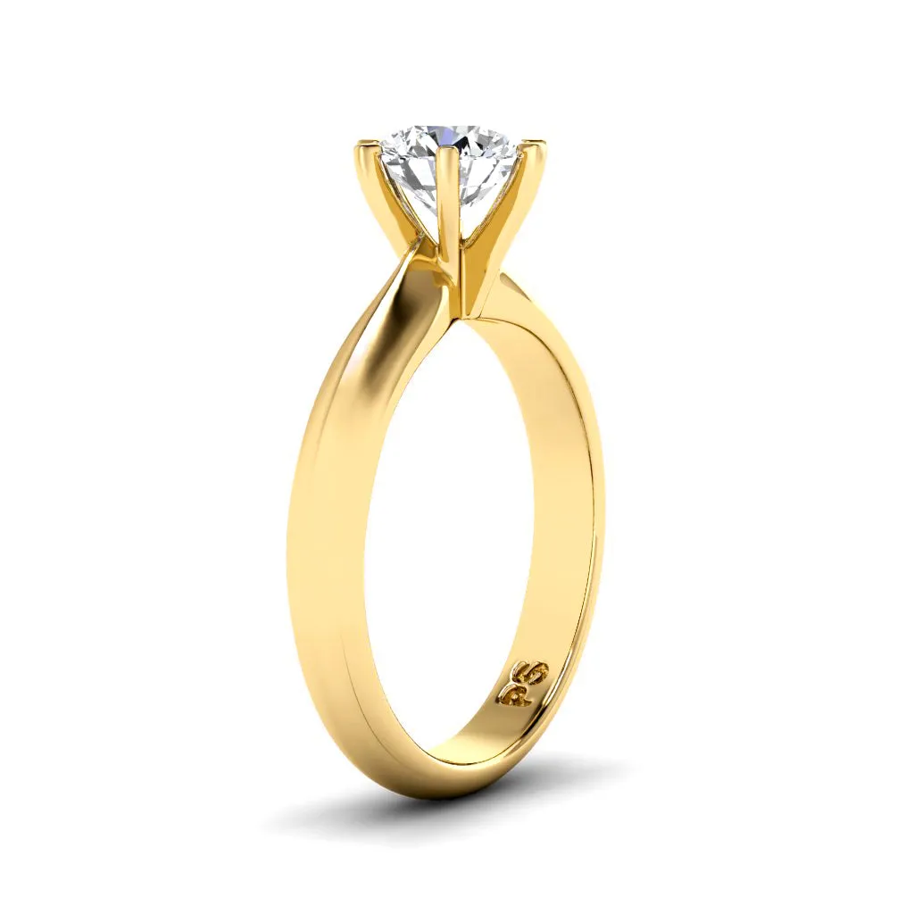 0.35-1.50 CT Round Cut Diamonds - Solitaire Ring