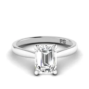 0.50-3.00 CT Emerald Cut Lab Grown Diamonds - Solitaire Ring
