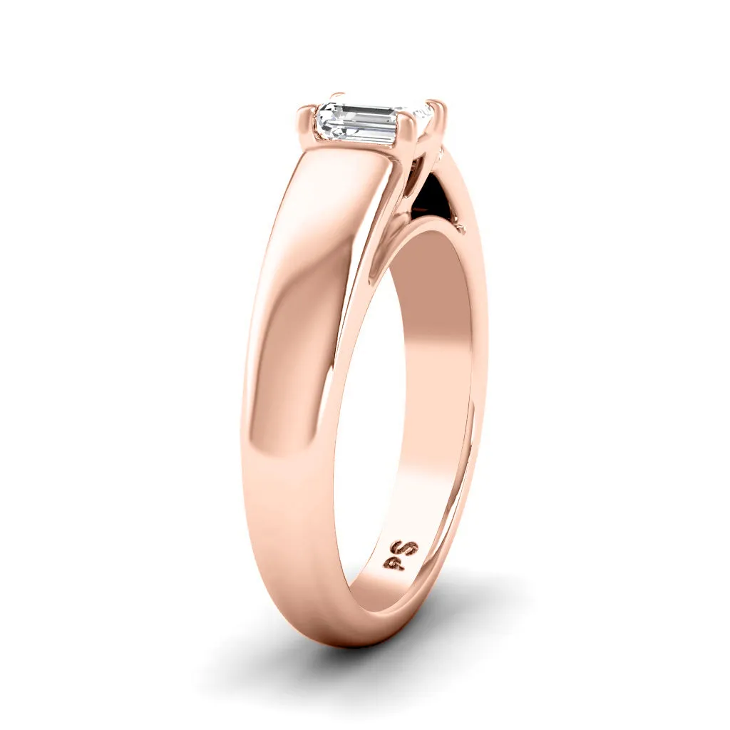 0.50-3.00 CT Emerald Cut Lab Grown Diamonds - Solitaire Ring