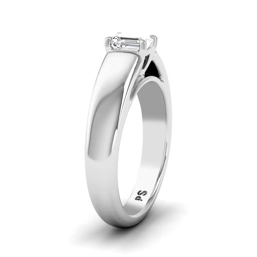 0.50-3.00 CT Emerald Cut Lab Grown Diamonds - Solitaire Ring