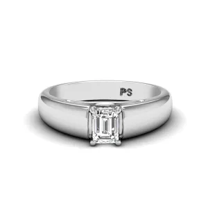 0.50-3.00 CT Emerald Cut Lab Grown Diamonds - Solitaire Ring