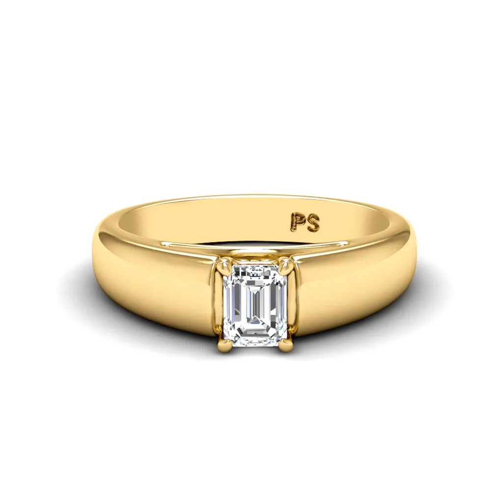 0.50-3.00 CT Emerald Cut Lab Grown Diamonds - Solitaire Ring