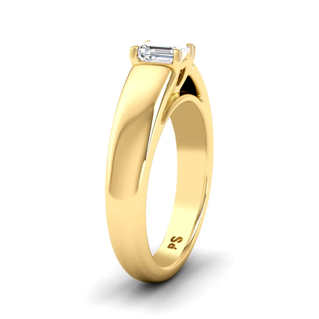 0.50-3.00 CT Emerald Cut Lab Grown Diamonds - Solitaire Ring