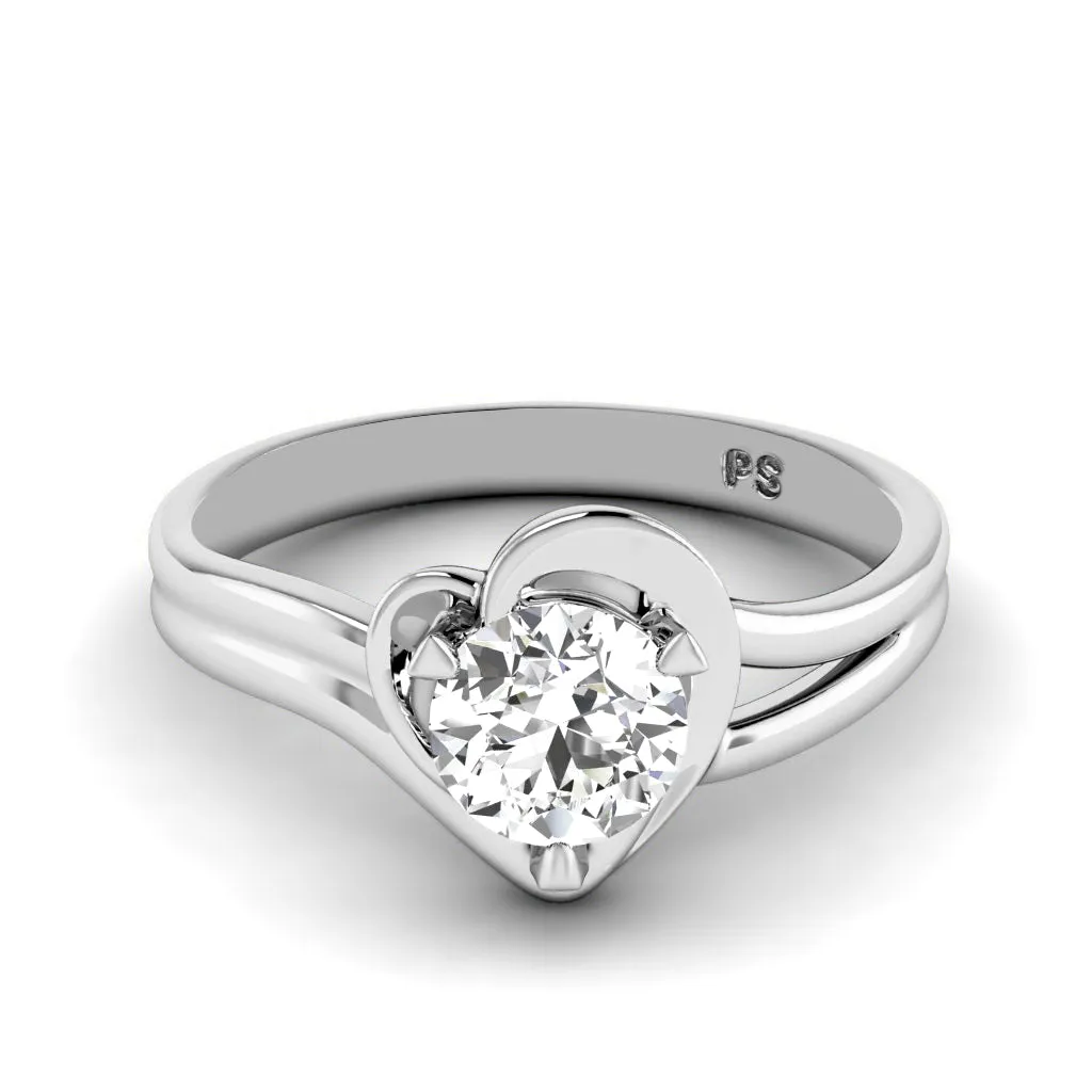 0.50-3.00 CT Round Cut Lab Grown Diamonds - Solitaire Ring