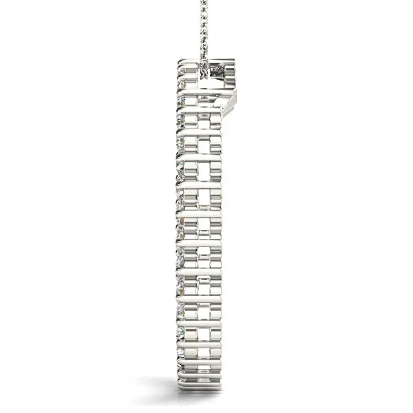 0.75 ctw Diamond Three Prong Circle Necklace Pendant