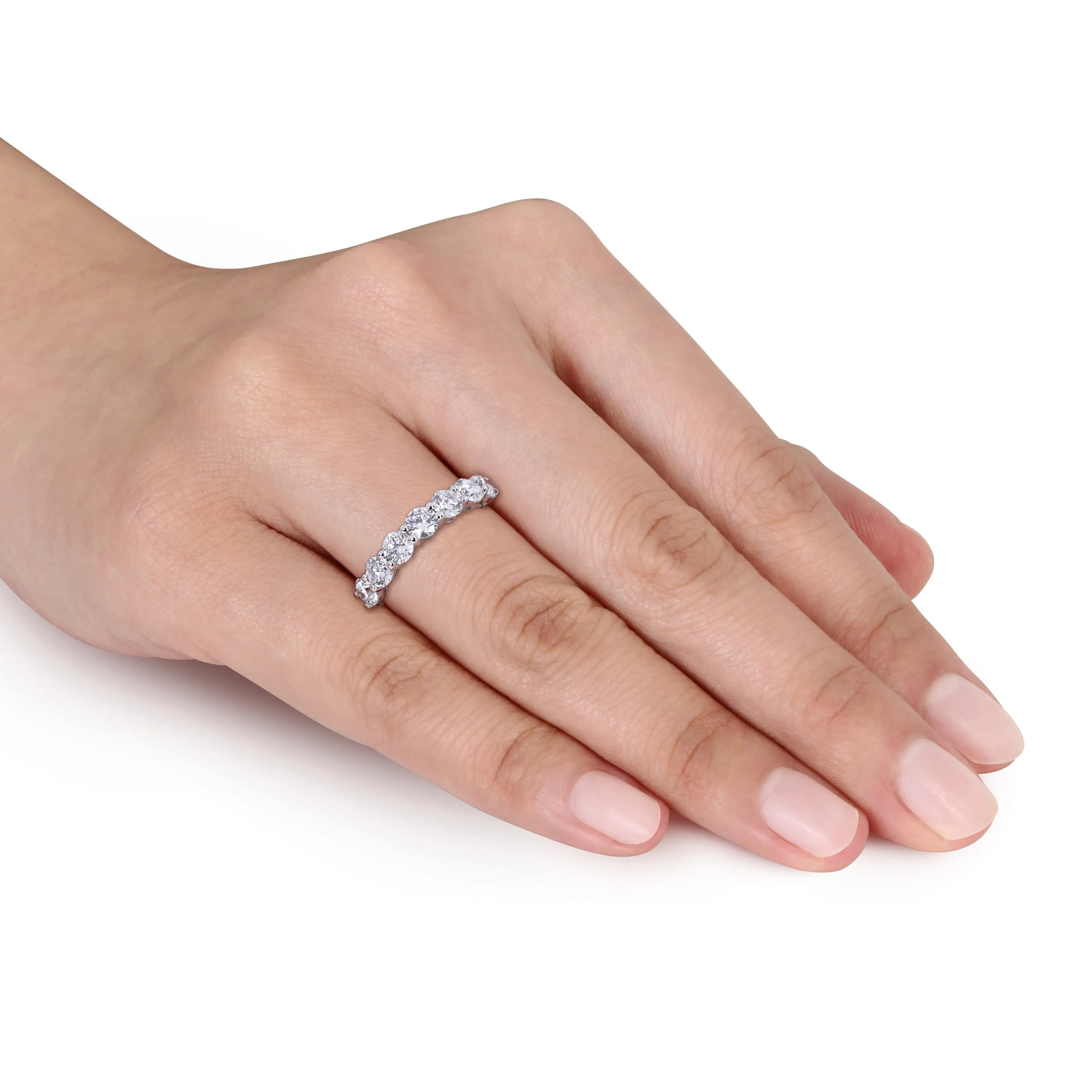 1 3/4 CT Half Eternity Lab Created Diamond Ring
