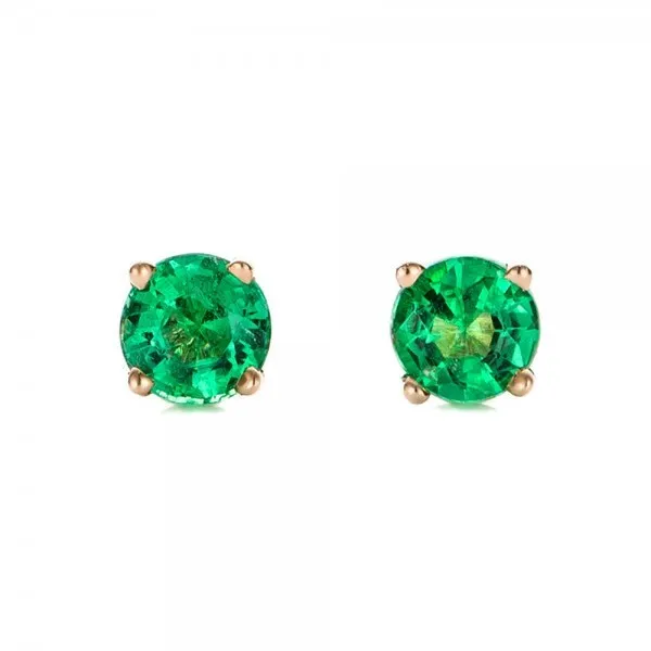 1 ct carat Emerald stud earrings