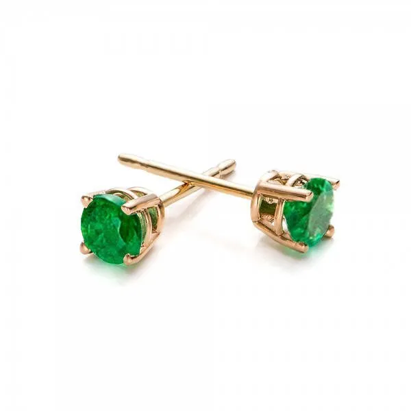 1 ct carat Emerald stud earrings