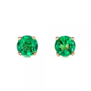 1 ct carat Emerald stud earrings