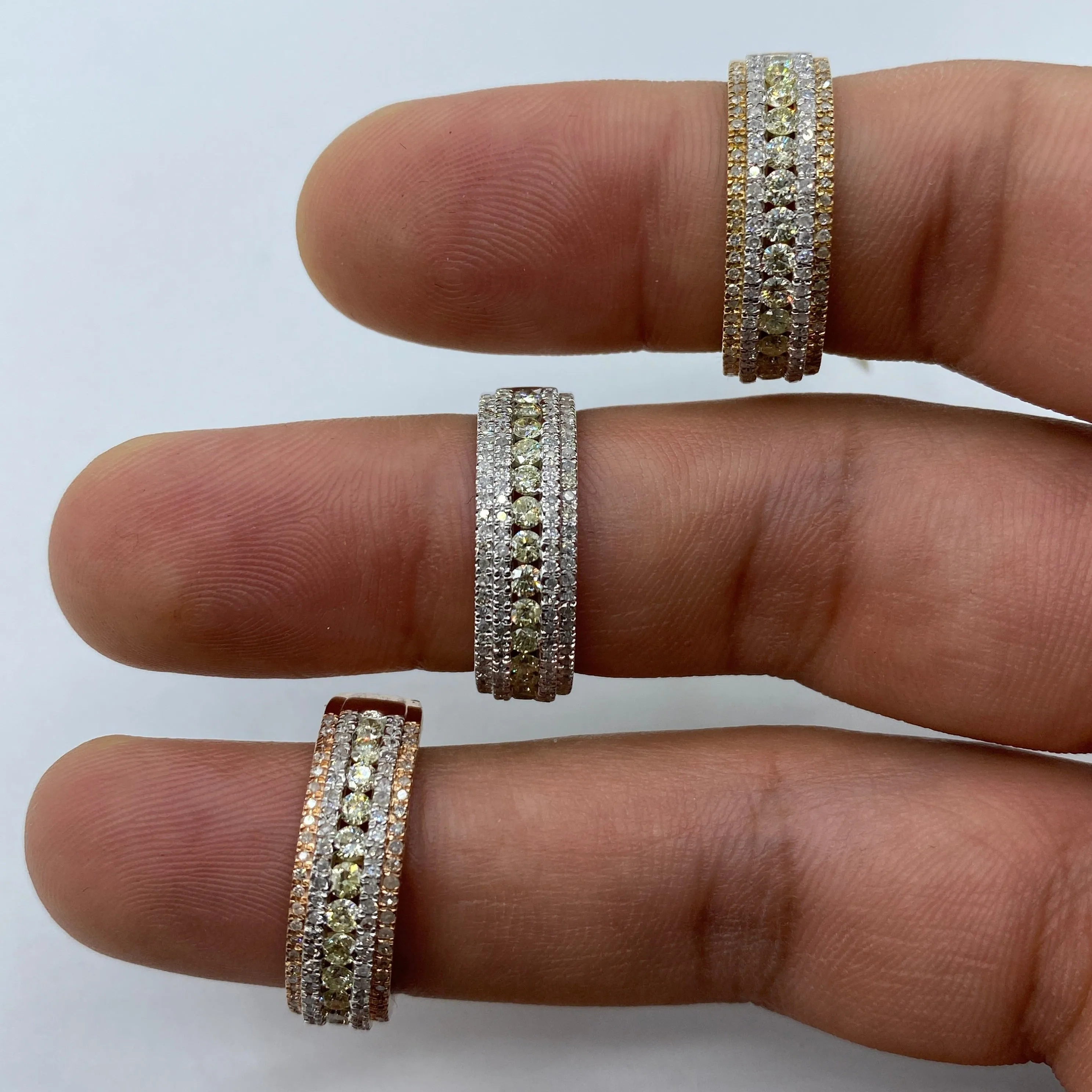 10K Multi-Color Anniversary Diamond Band