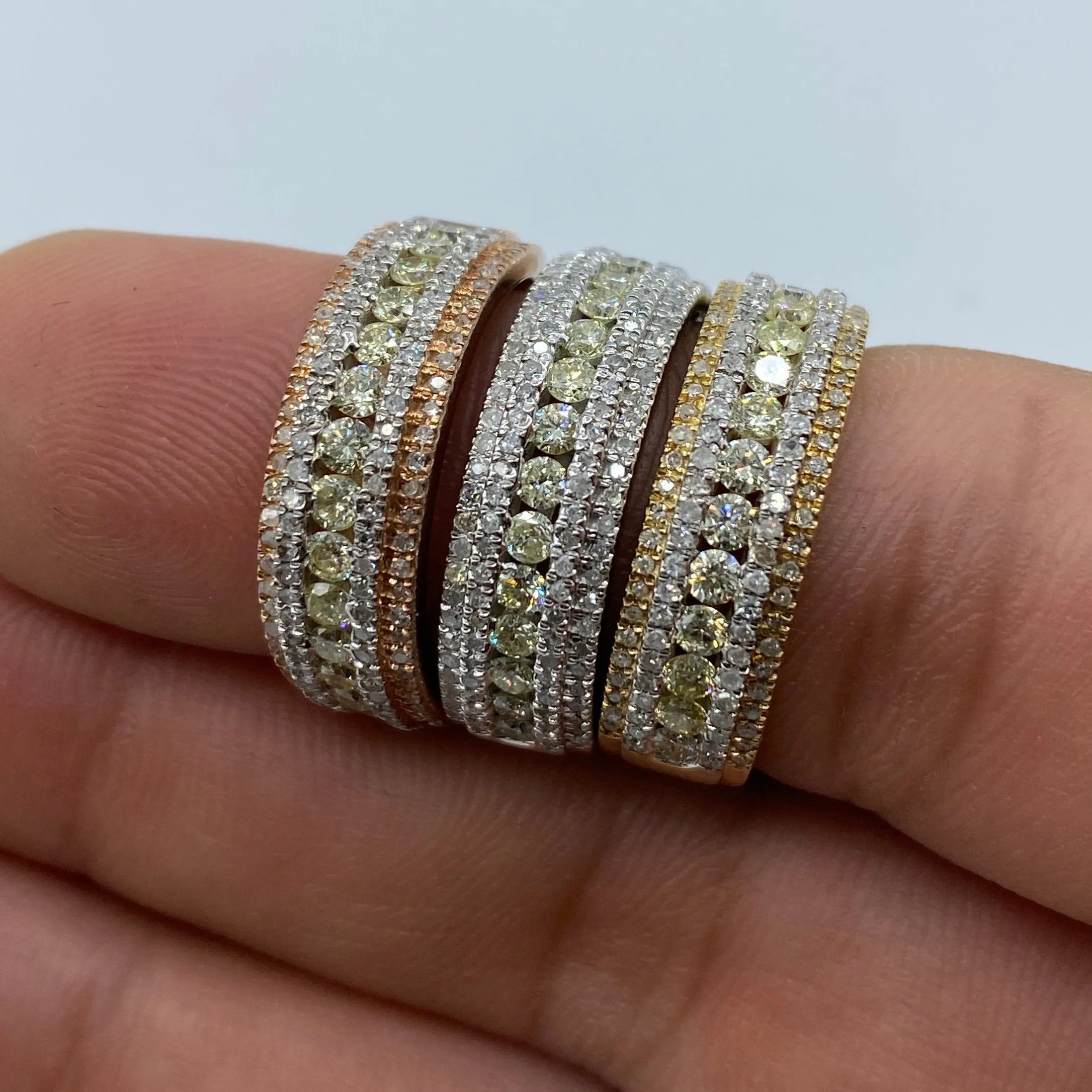 10K Multi-Color Anniversary Diamond Band