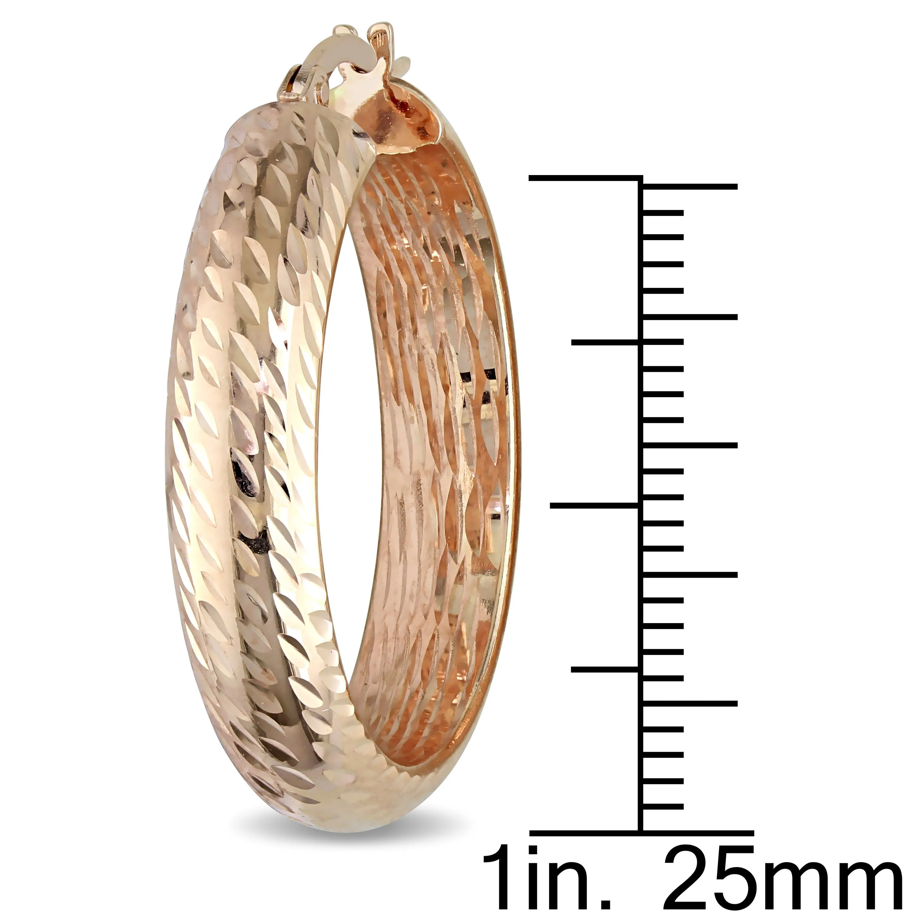 10K Rose Gold Hoop Earrings
