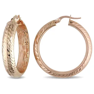 10K Rose Gold Hoop Earrings