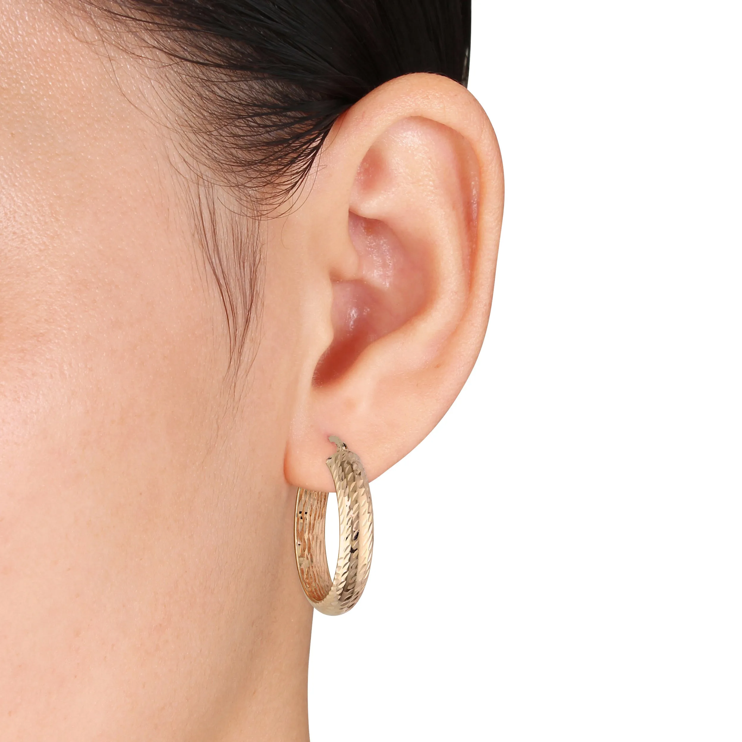 10K Rose Gold Hoop Earrings