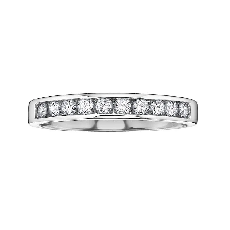 10K White Gold (0.10ct - 0.20ct) Diamond Anniversary Bands