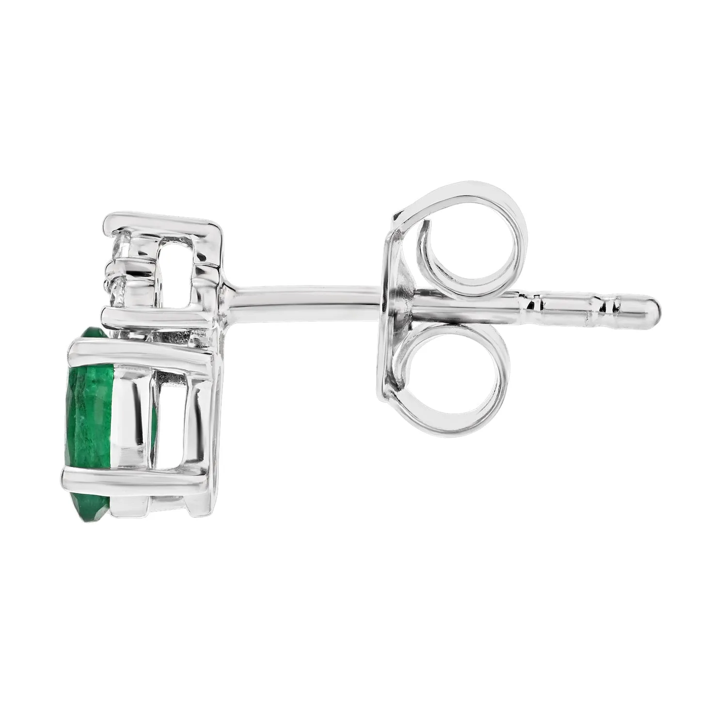 10K White Gold Diamond Earrings