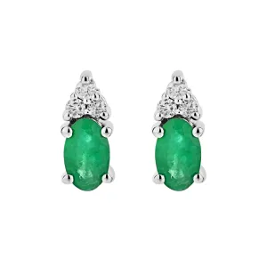 10K White Gold Diamond Earrings
