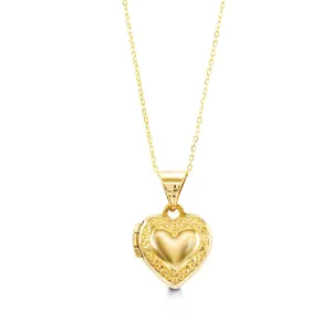 10K Yellow Gold Baby Heart Locket