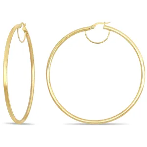 10KY 55mm Polished Hoop Earrings (2.4mm Width)