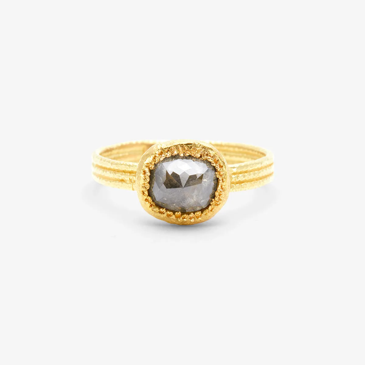 1.26 Carat One-of-a-Kind Rose Cut Grey Diamond Ring | DR97-OOAK