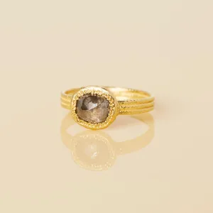 1.26 Carat One-of-a-Kind Rose Cut Grey Diamond Ring | DR97-OOAK
