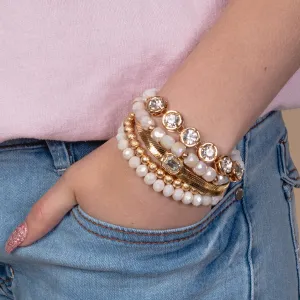 1403 - Stacked Bracelets - White