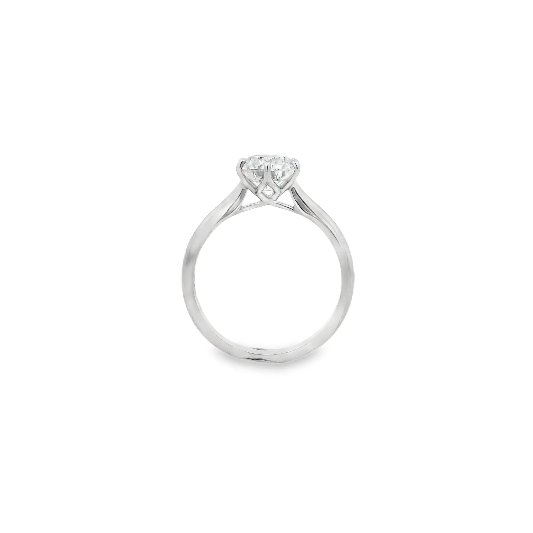 14ct White Gold 1.24ct Round Brilliant Lab Grown Diamond Solitaire Ring