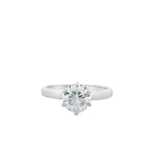 14ct White Gold 1.24ct Round Brilliant Lab Grown Diamond Solitaire Ring