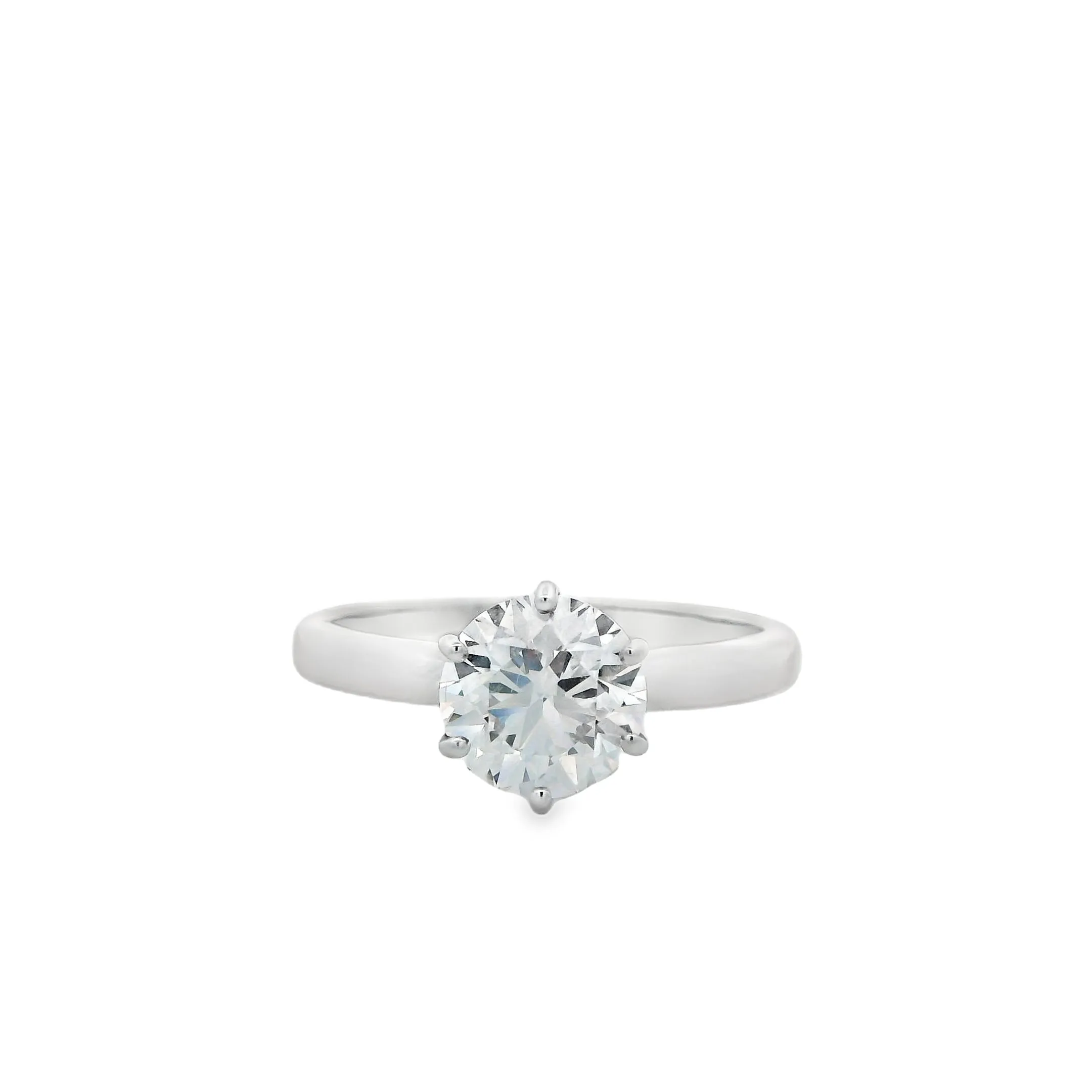 14ct White Gold 1.24ct Round Brilliant Lab Grown Diamond Solitaire Ring