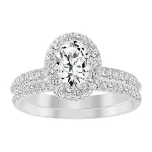 14K 1.25ct Diamond Solitaire Oval-Ring