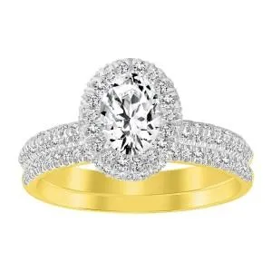 14K 1.25ct Diamond Solitaire Oval-Ring