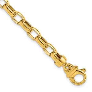 14k 7.5in 6.25mm Polished Fancy Link Bracelet